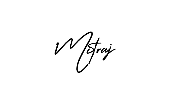 How to make Mitraj name signature. Use AmerikaSignatureDemo-Regular style for creating short signs online. This is the latest handwritten sign. Mitraj signature style 3 images and pictures png