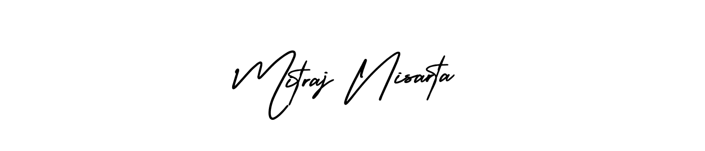 Create a beautiful signature design for name Mitraj Nisarta. With this signature (AmerikaSignatureDemo-Regular) fonts, you can make a handwritten signature for free. Mitraj Nisarta signature style 3 images and pictures png