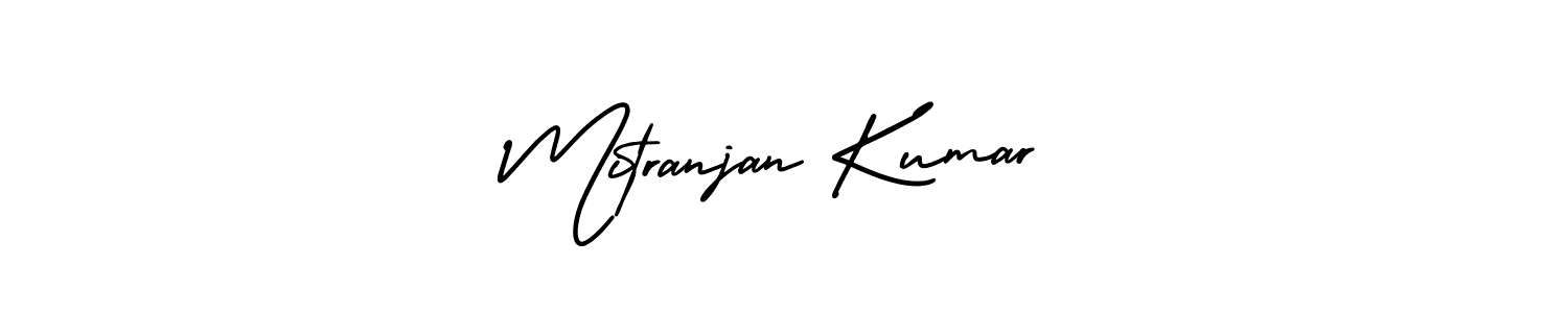 How to make Mitranjan Kumar name signature. Use AmerikaSignatureDemo-Regular style for creating short signs online. This is the latest handwritten sign. Mitranjan Kumar signature style 3 images and pictures png