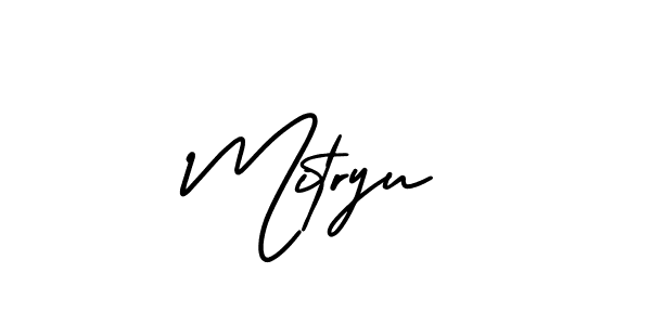 Create a beautiful signature design for name Mitryu. With this signature (AmerikaSignatureDemo-Regular) fonts, you can make a handwritten signature for free. Mitryu signature style 3 images and pictures png