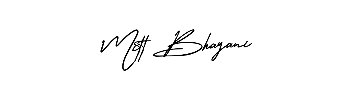 How to Draw Mitt Bhayani signature style? AmerikaSignatureDemo-Regular is a latest design signature styles for name Mitt Bhayani. Mitt Bhayani signature style 3 images and pictures png
