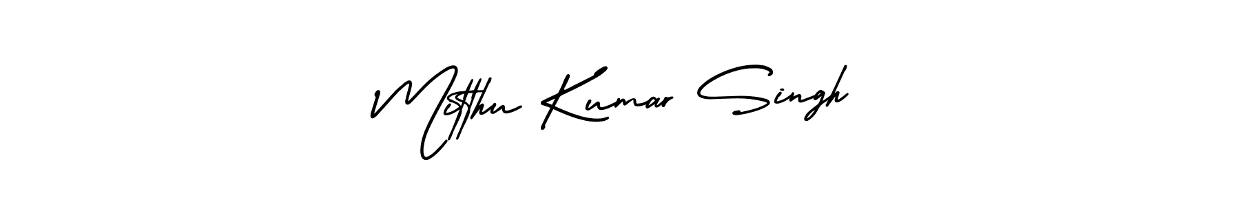 if you are searching for the best signature style for your name Mitthu Kumar Singh. so please give up your signature search. here we have designed multiple signature styles  using AmerikaSignatureDemo-Regular. Mitthu Kumar Singh signature style 3 images and pictures png