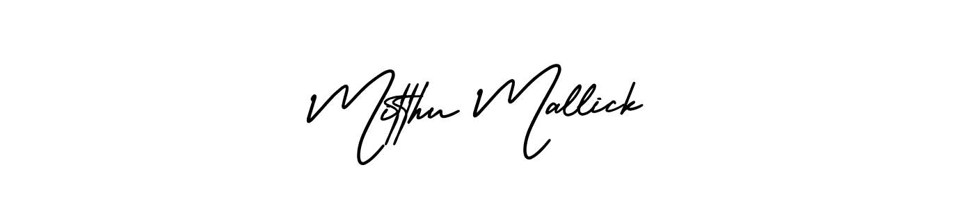 How to make Mitthu Mallick name signature. Use AmerikaSignatureDemo-Regular style for creating short signs online. This is the latest handwritten sign. Mitthu Mallick signature style 3 images and pictures png