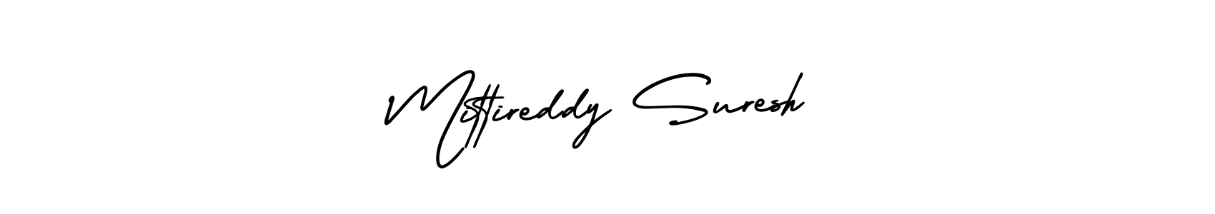 Design your own signature with our free online signature maker. With this signature software, you can create a handwritten (AmerikaSignatureDemo-Regular) signature for name Mittireddy Suresh. Mittireddy Suresh signature style 3 images and pictures png