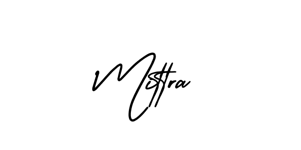 The best way (AmerikaSignatureDemo-Regular) to make a short signature is to pick only two or three words in your name. The name Mittra include a total of six letters. For converting this name. Mittra signature style 3 images and pictures png