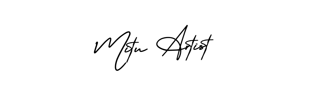 It looks lik you need a new signature style for name Mitu Artist. Design unique handwritten (AmerikaSignatureDemo-Regular) signature with our free signature maker in just a few clicks. Mitu Artist signature style 3 images and pictures png