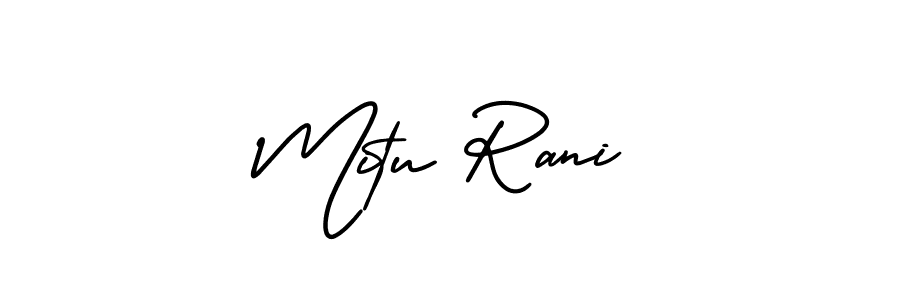 Also You can easily find your signature by using the search form. We will create Mitu Rani name handwritten signature images for you free of cost using AmerikaSignatureDemo-Regular sign style. Mitu Rani signature style 3 images and pictures png