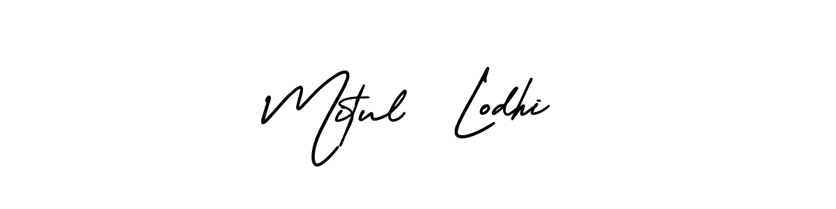 Use a signature maker to create a handwritten signature online. With this signature software, you can design (AmerikaSignatureDemo-Regular) your own signature for name Mitul  Lodhi. Mitul  Lodhi signature style 3 images and pictures png