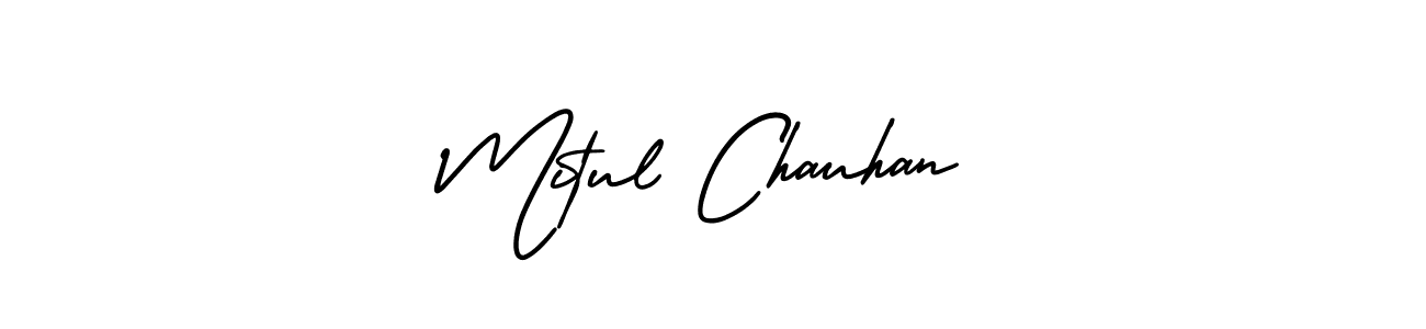 It looks lik you need a new signature style for name Mitul Chauhan. Design unique handwritten (AmerikaSignatureDemo-Regular) signature with our free signature maker in just a few clicks. Mitul Chauhan signature style 3 images and pictures png