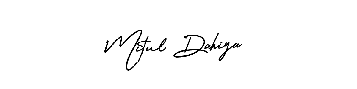 Mitul Dahiya stylish signature style. Best Handwritten Sign (AmerikaSignatureDemo-Regular) for my name. Handwritten Signature Collection Ideas for my name Mitul Dahiya. Mitul Dahiya signature style 3 images and pictures png