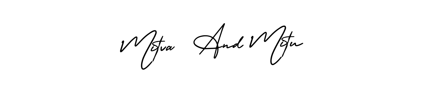 Once you've used our free online signature maker to create your best signature AmerikaSignatureDemo-Regular style, it's time to enjoy all of the benefits that Mitva  And Mitu name signing documents. Mitva  And Mitu signature style 3 images and pictures png