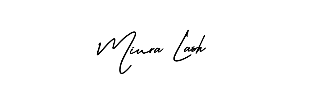 Design your own signature with our free online signature maker. With this signature software, you can create a handwritten (AmerikaSignatureDemo-Regular) signature for name Miura Lash. Miura Lash signature style 3 images and pictures png