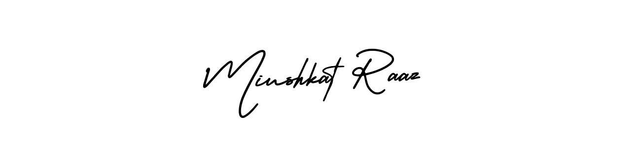 Design your own signature with our free online signature maker. With this signature software, you can create a handwritten (AmerikaSignatureDemo-Regular) signature for name Miushkat Raaz. Miushkat Raaz signature style 3 images and pictures png