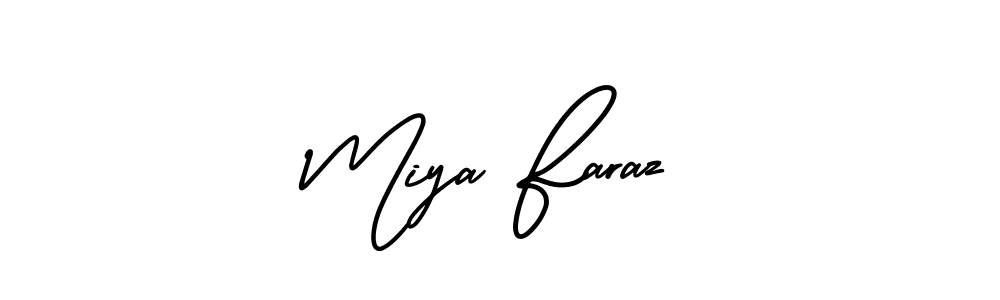 How to make Miya Faraz signature? AmerikaSignatureDemo-Regular is a professional autograph style. Create handwritten signature for Miya Faraz name. Miya Faraz signature style 3 images and pictures png