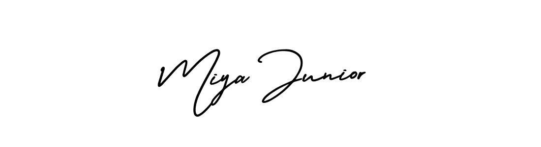 Similarly AmerikaSignatureDemo-Regular is the best handwritten signature design. Signature creator online .You can use it as an online autograph creator for name Miya Junior. Miya Junior signature style 3 images and pictures png