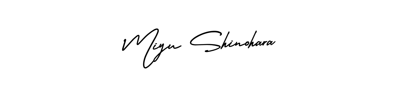 Make a beautiful signature design for name Miyu Shinohara. With this signature (AmerikaSignatureDemo-Regular) style, you can create a handwritten signature for free. Miyu Shinohara signature style 3 images and pictures png