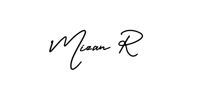 Also we have Mizan R name is the best signature style. Create professional handwritten signature collection using AmerikaSignatureDemo-Regular autograph style. Mizan R signature style 3 images and pictures png