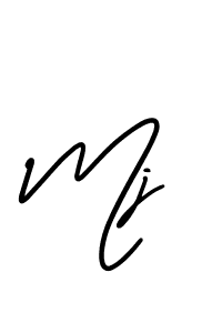 Make a beautiful signature design for name Mj. With this signature (AmerikaSignatureDemo-Regular) style, you can create a handwritten signature for free. Mj signature style 3 images and pictures png