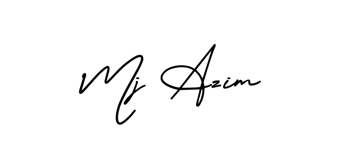 How to Draw Mj Azim signature style? AmerikaSignatureDemo-Regular is a latest design signature styles for name Mj Azim. Mj Azim signature style 3 images and pictures png