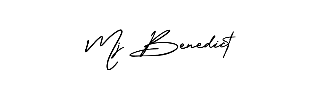 You should practise on your own different ways (AmerikaSignatureDemo-Regular) to write your name (Mj Benedict) in signature. don't let someone else do it for you. Mj Benedict signature style 3 images and pictures png