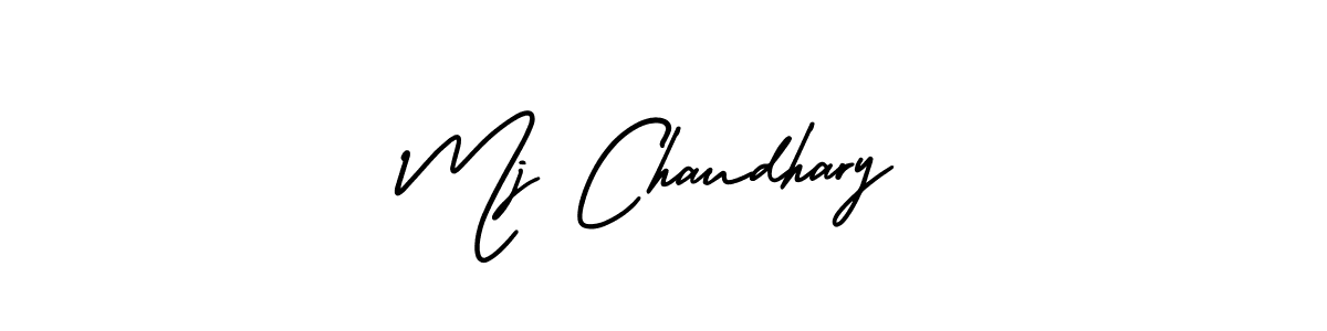 You should practise on your own different ways (AmerikaSignatureDemo-Regular) to write your name (Mj Chaudhary) in signature. don't let someone else do it for you. Mj Chaudhary signature style 3 images and pictures png