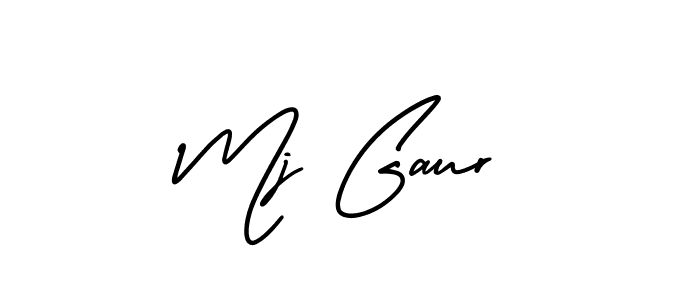 Design your own signature with our free online signature maker. With this signature software, you can create a handwritten (AmerikaSignatureDemo-Regular) signature for name Mj Gaur. Mj Gaur signature style 3 images and pictures png