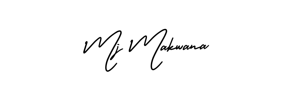 You should practise on your own different ways (AmerikaSignatureDemo-Regular) to write your name (Mj Makwana) in signature. don't let someone else do it for you. Mj Makwana signature style 3 images and pictures png