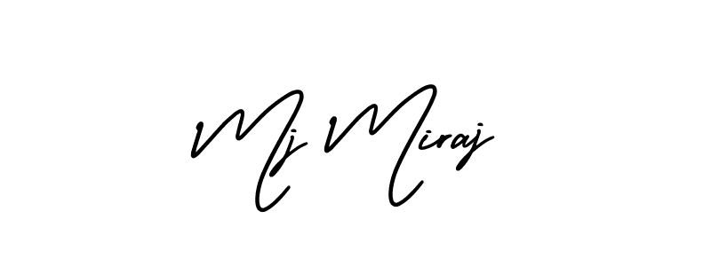 How to Draw Mj Miraj signature style? AmerikaSignatureDemo-Regular is a latest design signature styles for name Mj Miraj. Mj Miraj signature style 3 images and pictures png
