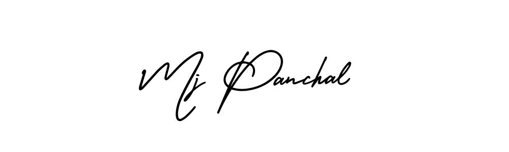 How to Draw Mj Panchal signature style? AmerikaSignatureDemo-Regular is a latest design signature styles for name Mj Panchal. Mj Panchal signature style 3 images and pictures png