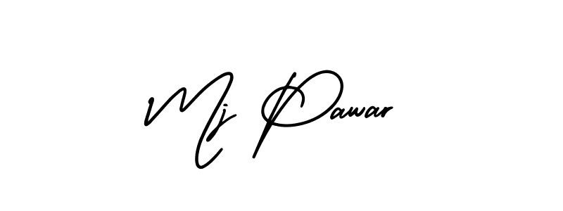 Create a beautiful signature design for name Mj Pawar. With this signature (AmerikaSignatureDemo-Regular) fonts, you can make a handwritten signature for free. Mj Pawar signature style 3 images and pictures png
