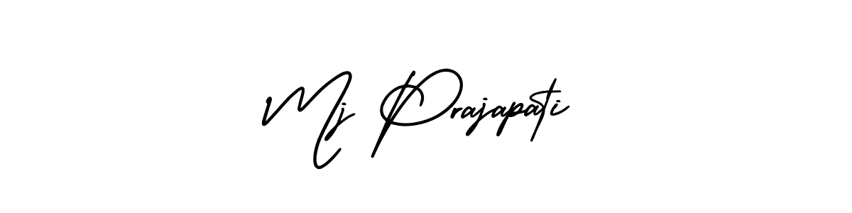 It looks lik you need a new signature style for name Mj Prajapati. Design unique handwritten (AmerikaSignatureDemo-Regular) signature with our free signature maker in just a few clicks. Mj Prajapati signature style 3 images and pictures png