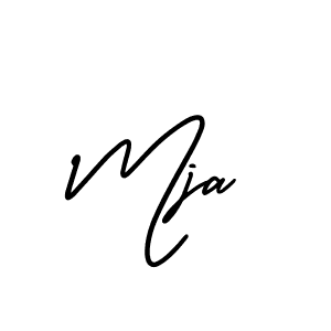Use a signature maker to create a handwritten signature online. With this signature software, you can design (AmerikaSignatureDemo-Regular) your own signature for name Mja. Mja signature style 3 images and pictures png