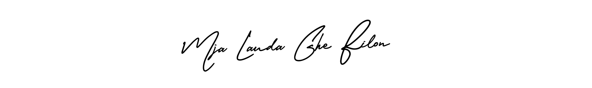 Create a beautiful signature design for name Mja Lauda Ghe Filon ;). With this signature (AmerikaSignatureDemo-Regular) fonts, you can make a handwritten signature for free. Mja Lauda Ghe Filon ;) signature style 3 images and pictures png