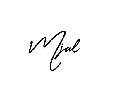 The best way (AmerikaSignatureDemo-Regular) to make a short signature is to pick only two or three words in your name. The name Mjal include a total of six letters. For converting this name. Mjal signature style 3 images and pictures png