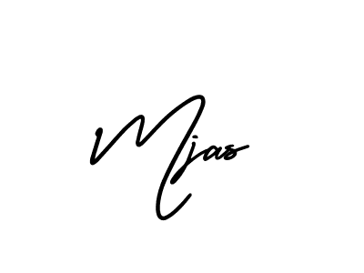 Mjas stylish signature style. Best Handwritten Sign (AmerikaSignatureDemo-Regular) for my name. Handwritten Signature Collection Ideas for my name Mjas. Mjas signature style 3 images and pictures png