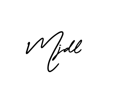 You should practise on your own different ways (AmerikaSignatureDemo-Regular) to write your name (Mjdl) in signature. don't let someone else do it for you. Mjdl signature style 3 images and pictures png