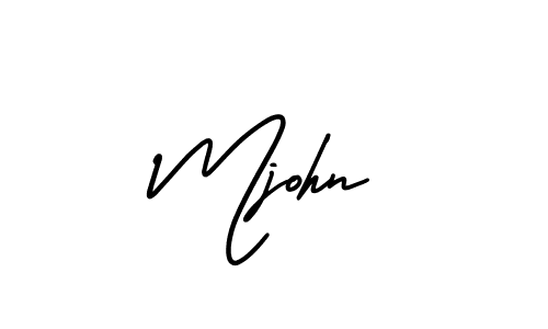 Make a beautiful signature design for name Mjohn. With this signature (AmerikaSignatureDemo-Regular) style, you can create a handwritten signature for free. Mjohn signature style 3 images and pictures png