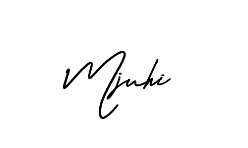 AmerikaSignatureDemo-Regular is a professional signature style that is perfect for those who want to add a touch of class to their signature. It is also a great choice for those who want to make their signature more unique. Get Mjuhi name to fancy signature for free. Mjuhi signature style 3 images and pictures png