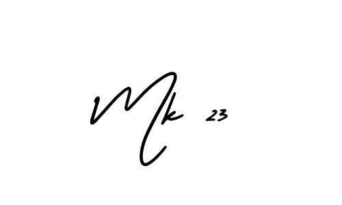 How to Draw Mk 23 signature style? AmerikaSignatureDemo-Regular is a latest design signature styles for name Mk 23. Mk 23 signature style 3 images and pictures png