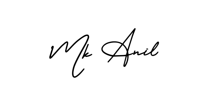 Make a beautiful signature design for name Mk Anil. With this signature (AmerikaSignatureDemo-Regular) style, you can create a handwritten signature for free. Mk Anil signature style 3 images and pictures png