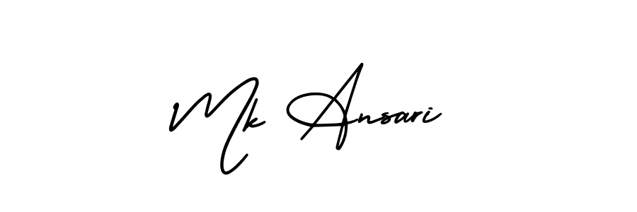 Also You can easily find your signature by using the search form. We will create Mk Ansari name handwritten signature images for you free of cost using AmerikaSignatureDemo-Regular sign style. Mk Ansari signature style 3 images and pictures png