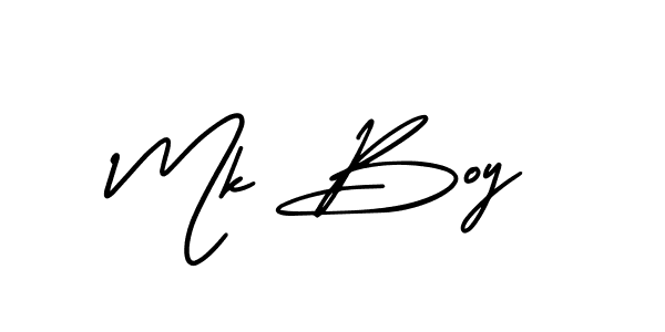 if you are searching for the best signature style for your name Mk Boy. so please give up your signature search. here we have designed multiple signature styles  using AmerikaSignatureDemo-Regular. Mk Boy signature style 3 images and pictures png