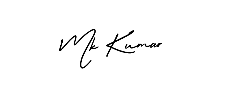 Create a beautiful signature design for name Mk Kumar. With this signature (AmerikaSignatureDemo-Regular) fonts, you can make a handwritten signature for free. Mk Kumar signature style 3 images and pictures png