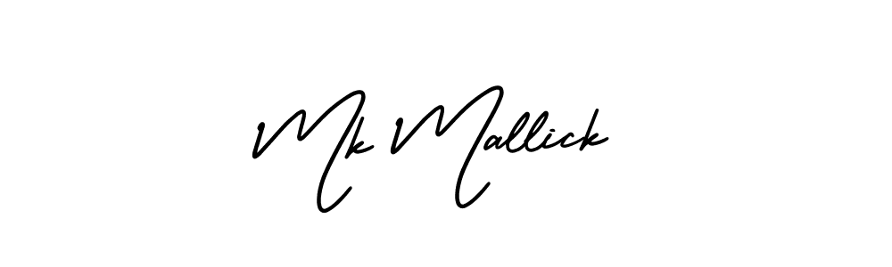 Also You can easily find your signature by using the search form. We will create Mk Mallick name handwritten signature images for you free of cost using AmerikaSignatureDemo-Regular sign style. Mk Mallick signature style 3 images and pictures png