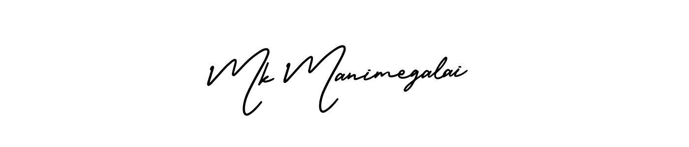 How to make Mk Manimegalai signature? AmerikaSignatureDemo-Regular is a professional autograph style. Create handwritten signature for Mk Manimegalai name. Mk Manimegalai signature style 3 images and pictures png