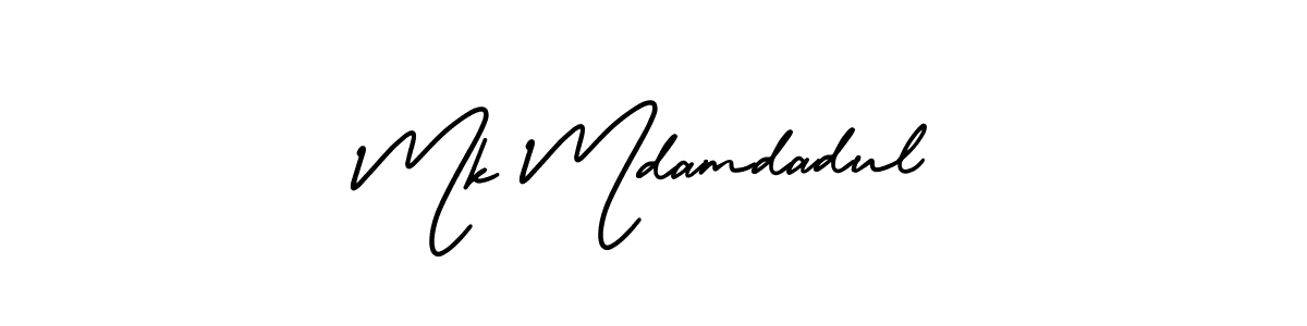 Design your own signature with our free online signature maker. With this signature software, you can create a handwritten (AmerikaSignatureDemo-Regular) signature for name Mk Mdamdadul. Mk Mdamdadul signature style 3 images and pictures png
