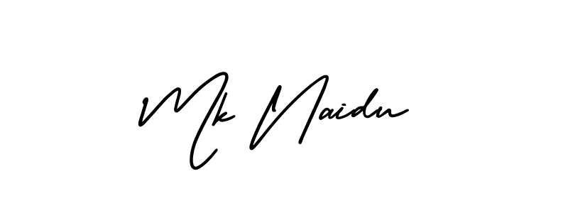 Make a short Mk Naidu signature style. Manage your documents anywhere anytime using AmerikaSignatureDemo-Regular. Create and add eSignatures, submit forms, share and send files easily. Mk Naidu signature style 3 images and pictures png