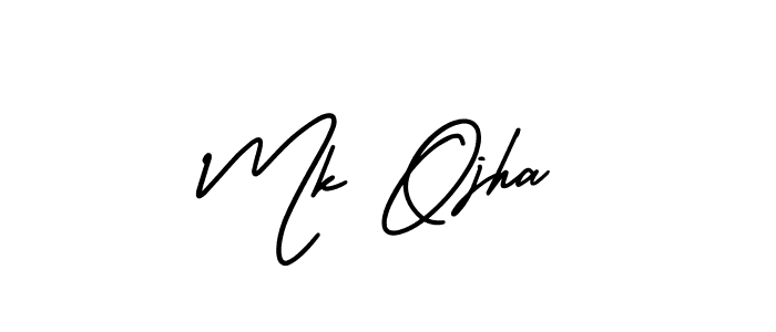 Make a short Mk Ojha signature style. Manage your documents anywhere anytime using AmerikaSignatureDemo-Regular. Create and add eSignatures, submit forms, share and send files easily. Mk Ojha signature style 3 images and pictures png
