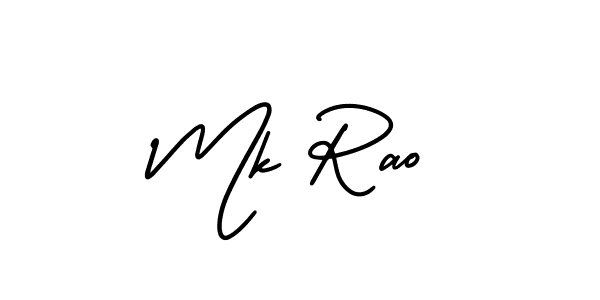 It looks lik you need a new signature style for name Mk Rao. Design unique handwritten (AmerikaSignatureDemo-Regular) signature with our free signature maker in just a few clicks. Mk Rao signature style 3 images and pictures png