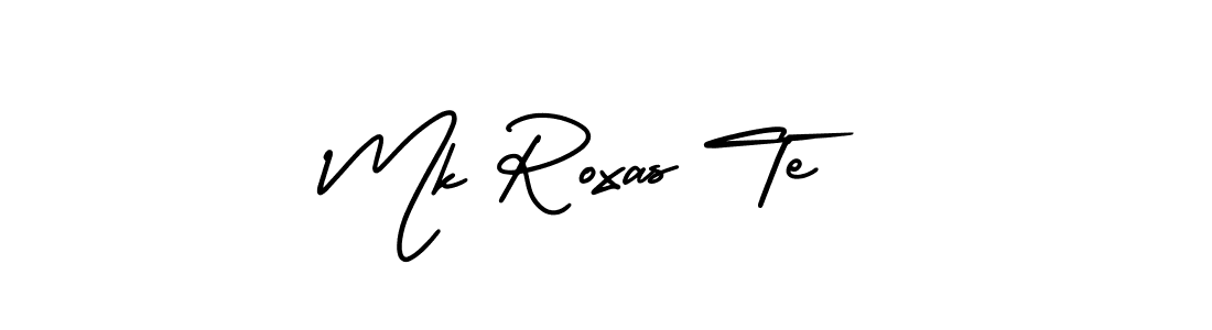 Use a signature maker to create a handwritten signature online. With this signature software, you can design (AmerikaSignatureDemo-Regular) your own signature for name Mk Roxas Te. Mk Roxas Te signature style 3 images and pictures png